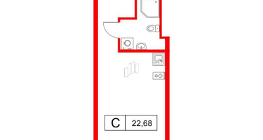 Студия, 22&nbsp;м²