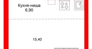 Студия, 34 м²