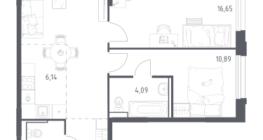 Студия, 64&nbsp;м²