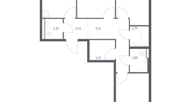 3-к. квартира, 78&nbsp;м²
