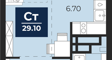 Студия, 26&nbsp;м²