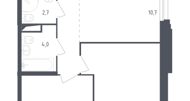 Студия, 62&nbsp;м²