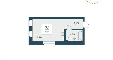 Студия, 23&nbsp;м²