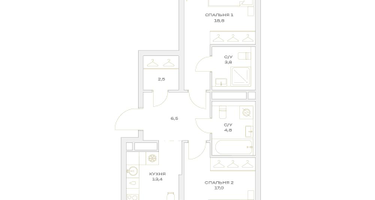 2-к. квартира, 67&nbsp;м²