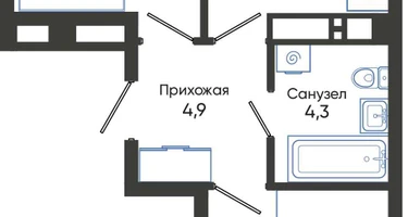 2-к. квартира, 48&nbsp;м²