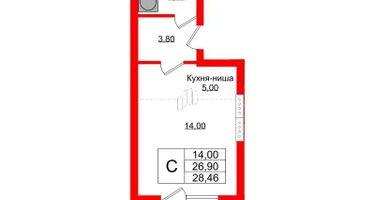 Студия, 28&nbsp;м²