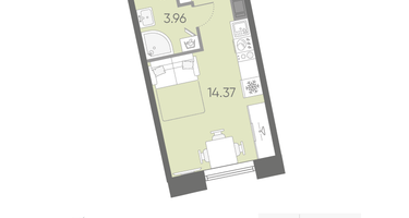 Студия, 21 м²