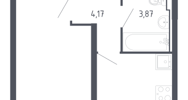 1-к. квартира, 30&nbsp;м²