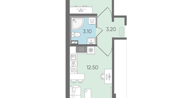 1-к. квартира, 30&nbsp;м²