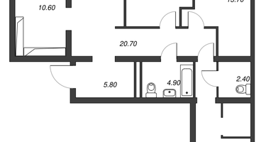 4-к. квартира, 88&nbsp;м²