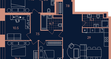 5-к. квартира, 109&nbsp;м²