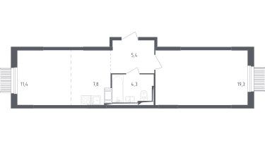 Студия, 47&nbsp;м²