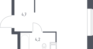 Студия, 25&nbsp;м²