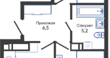 2-к. квартира, 60 м²