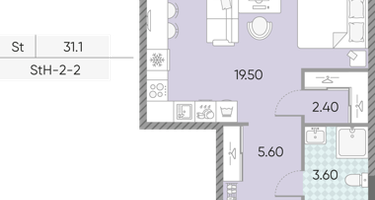 Студия, 31&nbsp;м²