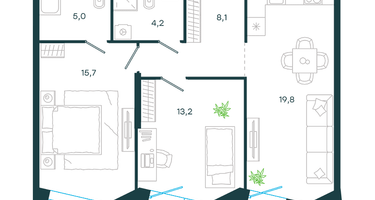 3-к. квартира, 67 м²