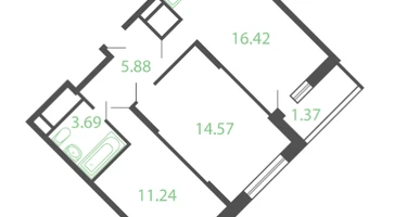 2-к. квартира, 55&nbsp;м²