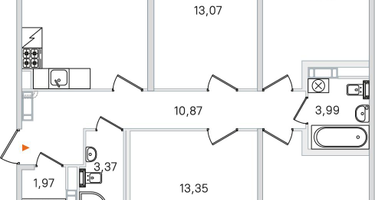 4-к. квартира, 99&nbsp;м²