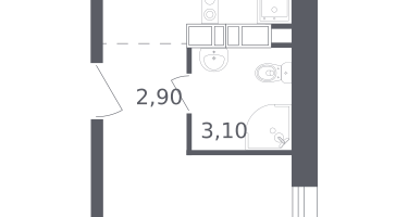 1-к. квартира, 21&nbsp;м²