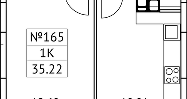 1-к. квартира, 35&nbsp;м²