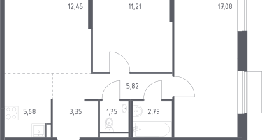 Студия, 60&nbsp;м²