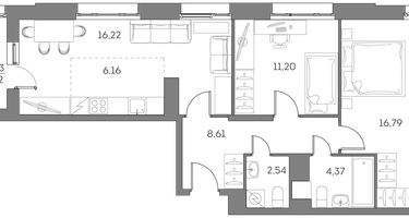 Студия, 67 м²