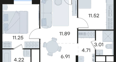 2-к. квартира, 55&nbsp;м²