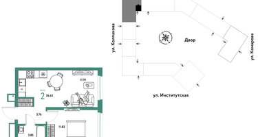 Студия, 36&nbsp;м²