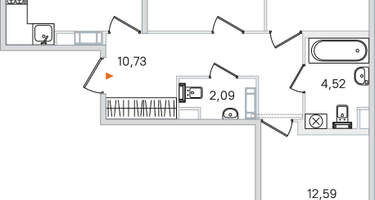 3-к. квартира, 78 м²