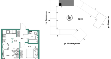 Студия, 32&nbsp;м²