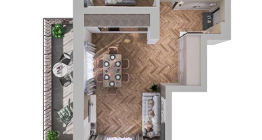 1-к. квартира, 56&nbsp;м²