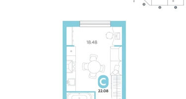 Студия, 22&nbsp;м²