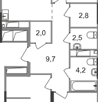 3-к. квартира, 81 м²