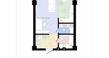 1-к. квартира, 37 м²