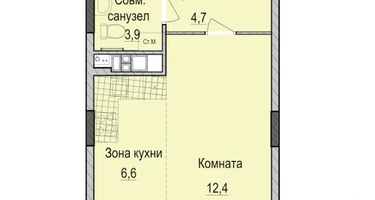 Студия, 28&nbsp;м²