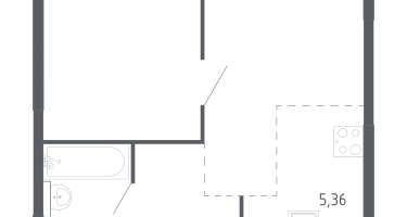 Студия, 36&nbsp;м²