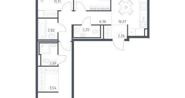 Студия, 73&nbsp;м²