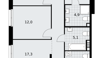 4-к. квартира, 104&nbsp;м²