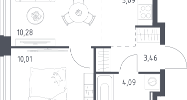 2-к. квартира, 32&nbsp;м²