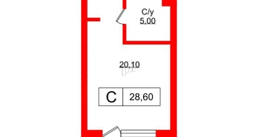 Студия, 29&nbsp;м²