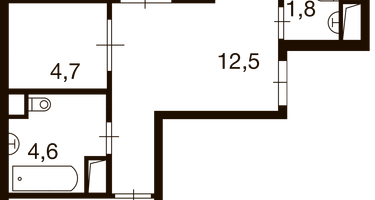 2-к. квартира, 72&nbsp;м²