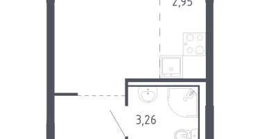Студия, 21&nbsp;м²