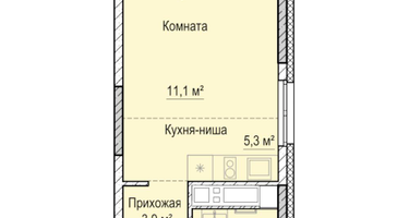 Студия, 26&nbsp;м²