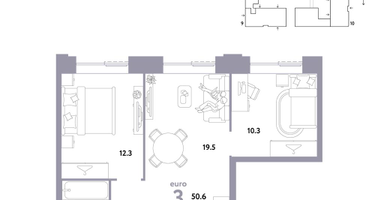 3-к. квартира, 50&nbsp;м²