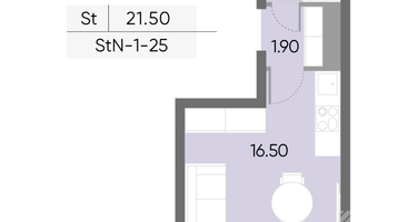 Студия, 21&nbsp;м²