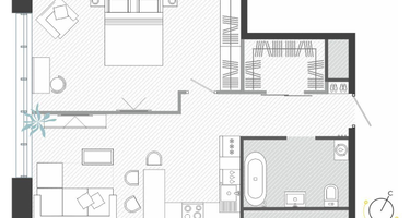 2-к. квартира, 54 м²