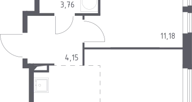 Студия, 37&nbsp;м²