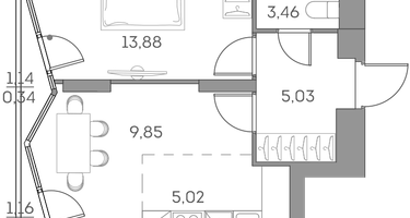 Студия, 37&nbsp;м²