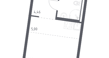 Студия, 22&nbsp;м²