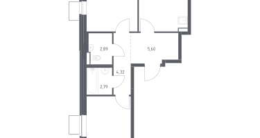 2-к. квартира, 58&nbsp;м²